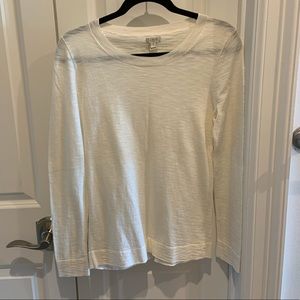 White J Crew Basic Sweater